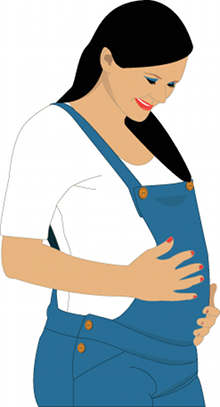 Schwangere Frau - Illustration